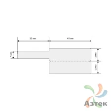 Этикетка для кабеля и провода (флажок) 70х24 (рядов 1 по 500 шт) Полуглянец с хвостиком в рулоне, втулка 40 мм (к) IQ code